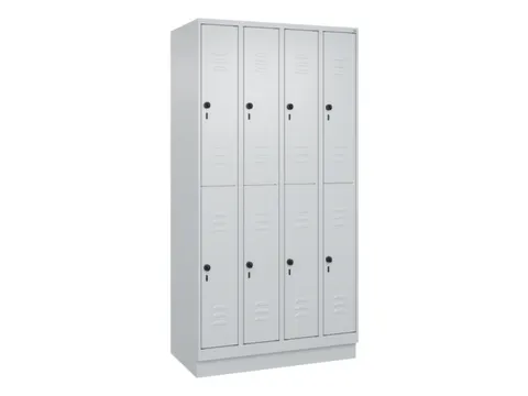 dubbeldekse locker,HxBxD 1950x1000x500mm,4x2vak.,vak B 250mm