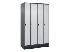 locker voor scheiding van kleding,HxBxD 1950x1200x500mm,4vak