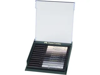 Tekenstift Faber-Castell Pitt Artist Pen Brush set 12 stuks grijstinte - 1
