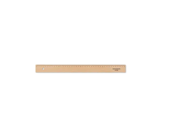 Liniaal Standardgraph 40cm hout met metaalinleg