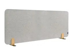 Elements Bureauscherm akoestisch 60x160cm Licht Grijs Houders