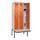 locker met bank,HxBxD 2120x900x815mm,3vak,vak B 300mm,draaigrendel