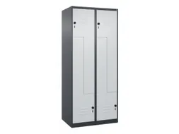 Z-garderobekast,HxBxD 1850x800x500mm,vak B 200/400mm,draaigrendel