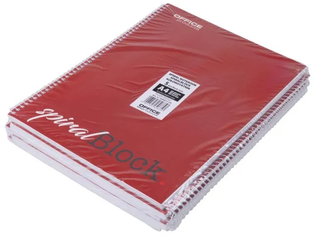 spiraalschrift A4 80 blad gelijnd rood