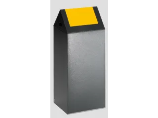 Afvalverzamelaar Zelfblussend 60 Liter 800X320X320Mm Klemring Geel - 1