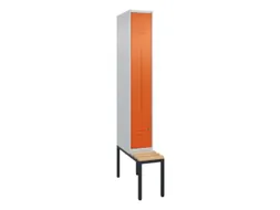 Z-garderobekast,HxBxD 2120x300x815mm,2vak,vak B 300mm,cil.-slot