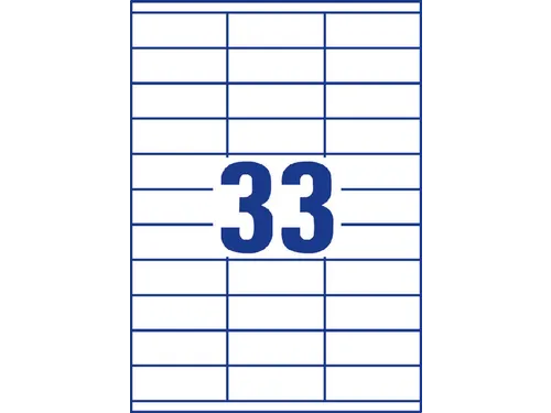Etiket Avery Zweckform 3421 70x25.4mm wit 3300stuks