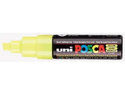 Verfstift Posca PC8K Brede punt 8mm schuin geel
