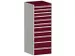 ladekast HxBxD 1600x650x650mm 11laden RAL7035 front RAL3004