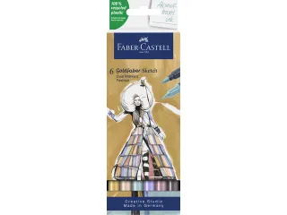 Sketchmarker Faber-Castell Goldfaber etui 6 stuks Fashion set op alcoh - 1