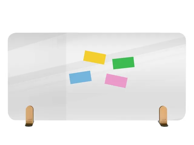 Bureauscherm Elements doorzichtig 60x120cm Houder