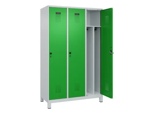 locker voor scheiding van kleding,HxBxD 1950x1200x500mm,3vak
