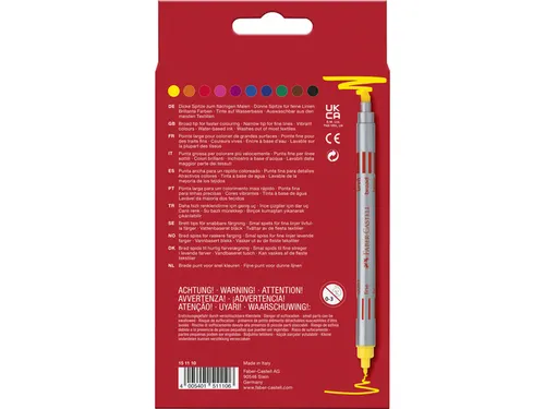 viltstiften Faber-Castell Duo etui met 10 stuks