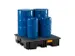 PE-opvangbak,v. 4x200l vat,opvangvol. 220l,HxBxD 260x1230x1230mm