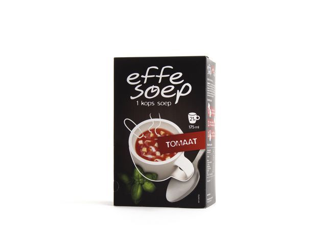 1 kops soep Tomaat verpakking à 21 stuks | SoepOpHetWerk.nl