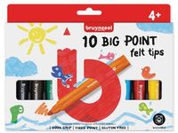 Viltstiften Big Point, Set à 10 Stuks Assorti Kleuren