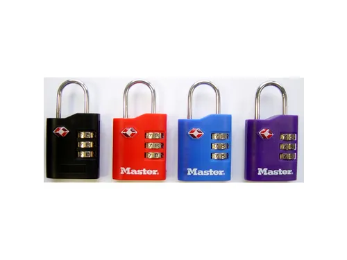 Hangslot Masterlock 3-cijfer combi TSA set van 2 sloten assorti in wil