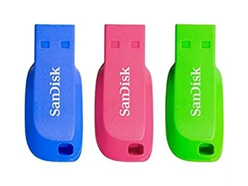 SanDisk Cruzer Blade 16GB USB flash drive USB Stick Blauw Groen Roze