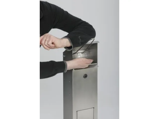 ontsmettingsmiddeldispenser,HxBxD 1147x180x130mm,v. 1l,v. buiten