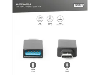 USB Type-C-adapter Type-C - A St/Bu 3A 5GB 3.0-versie Zwart - 10