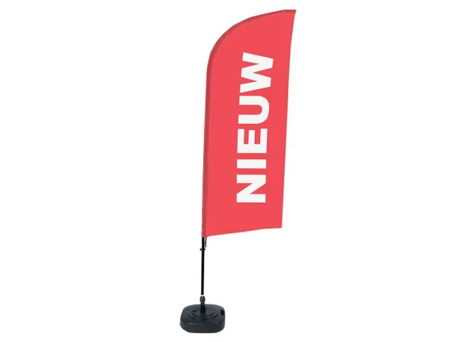 Promotievlag Alu Wind complete set "NIEUW" Rood