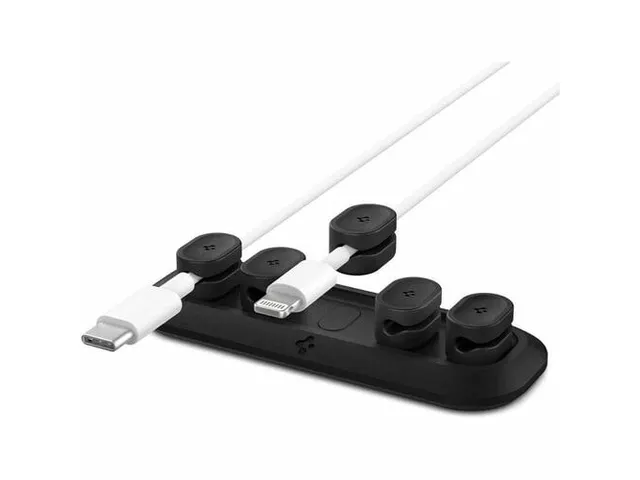 Spigen Magnetische kabelhouder voor bureau zwart LD101