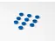 Memomagneten Smit Visual Rond 20mm Blauw 10 stuks