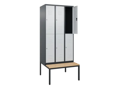 Dubbeldekse dekenkist,HxBxD 2120x900x815mm,3x2vak.,vak B 300mm