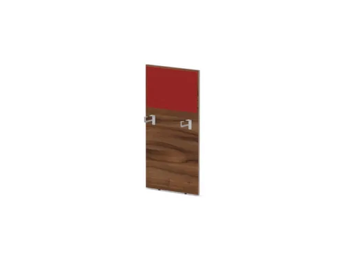 baliepaneel,v. bureau,aanbouw links,B 600mm,NP-tiepolo nut,BN4011-rood