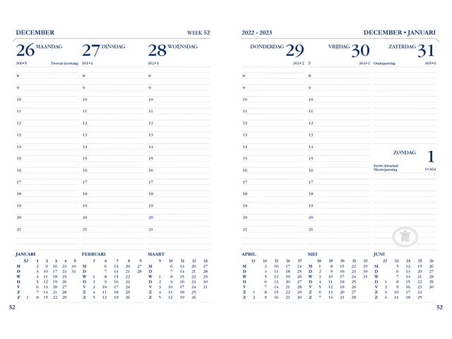 Agenda 2027 Ryam Weekplan Plus Mundior groot letter 7dagen/2pagina's a