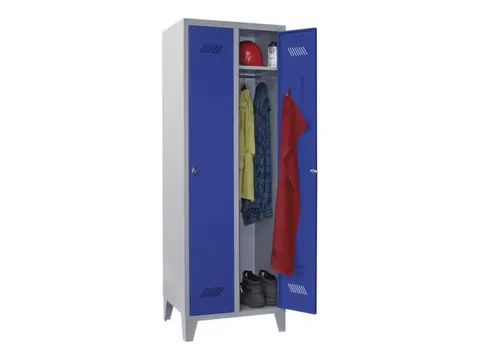 Garderobekast 1850x630x500mm 2 Vakken Klink Ral7035 Front Ral5010