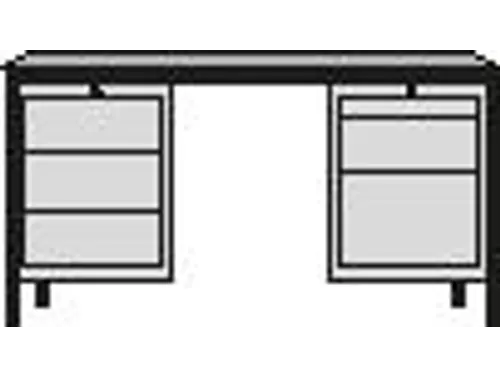 werkplaatsbureau,HxBxD 720x1700x800mm,RAL7035,front RAL5012