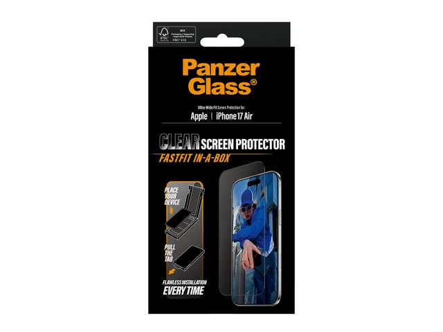 PanzerGlass Screen Protector iPhone Air | Ultra-Wide Fit w. FASTFIT
