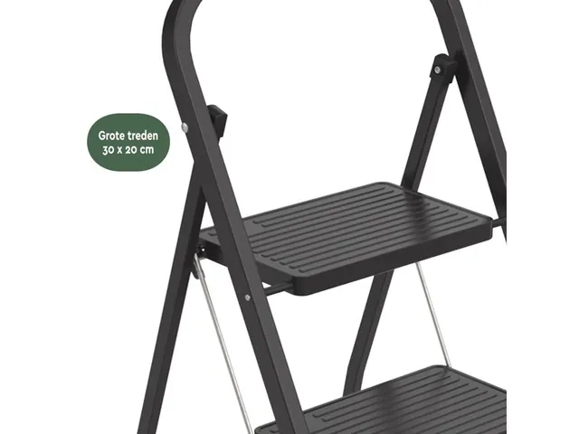 Escabeau aluminium 2 marches SL200 noir