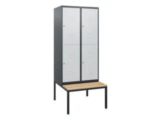 Dubbeldekse dekenkist,HxBxD 1950x800x815mm,2x2vak.,vak B 400mm - 1