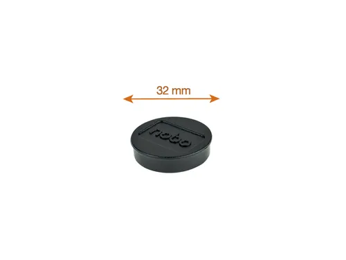 Magneet Nobo 32mm zwart 10 stuks