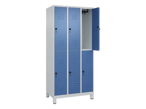 dubbeldekse locker,HxBxD 1950x900x500mm,3x2vak.,vak B 300mm