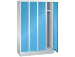 garderobekast,HxBxD 1800x1200x500mm,4vak,vak B 300mm,cil.-slot,sokkel