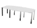 Table de conférence forme de fût 740x2400x1200mm 4 pieds BL-blanc