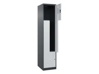 Z-garderobekast,HxBxD 1850x400x500mm,vak B 200/400mm,cil.-slot - 2