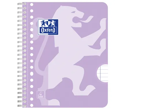 Collegeblok Oxford School A5+ lijn 17-gaats 160 pagina's 80gr pastel a