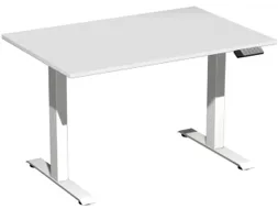 Elektrisch ihv bureau,HxBxD 630-1280x1200x800mm,blad lichtgrijs