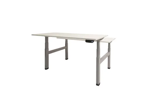 Dextro Plus Duo Zit-sta Bureau Elektrisch 120x80 Krijtwit 25mm Alu