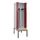 PBM-locker met bank,HxBxD 2120x600x815mm,2vak,vak B 300mm,draaigrendel