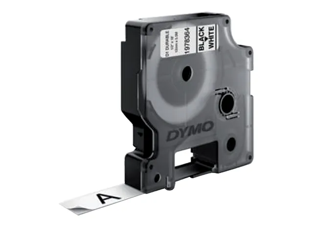 Labeltape D1 Dymo 1978364 12mmx5,5m zwart op wit