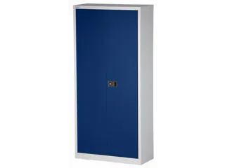 Garderobe-/-Ordnerkast Deur Blauw 3 Puntsluiting Kledingstang - 1