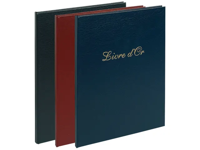 Livre d'or Balacron avec titre 100 pages blanches - 27x22 cm vertical