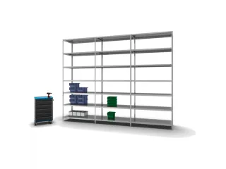 magazijnstelling,aanbouwveld,HxBxD 3000x1300x600mm,vaklast 125kg - 3