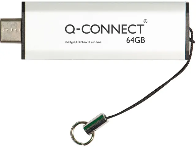Q-connect USB stick type C 3.2 Gen1 64 GB Zilver