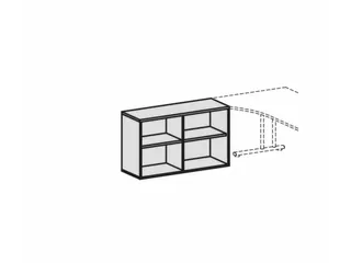 kantoorstelling,HxBxD 720x1200x430mm,1xhouten vloer,decor romp - 4